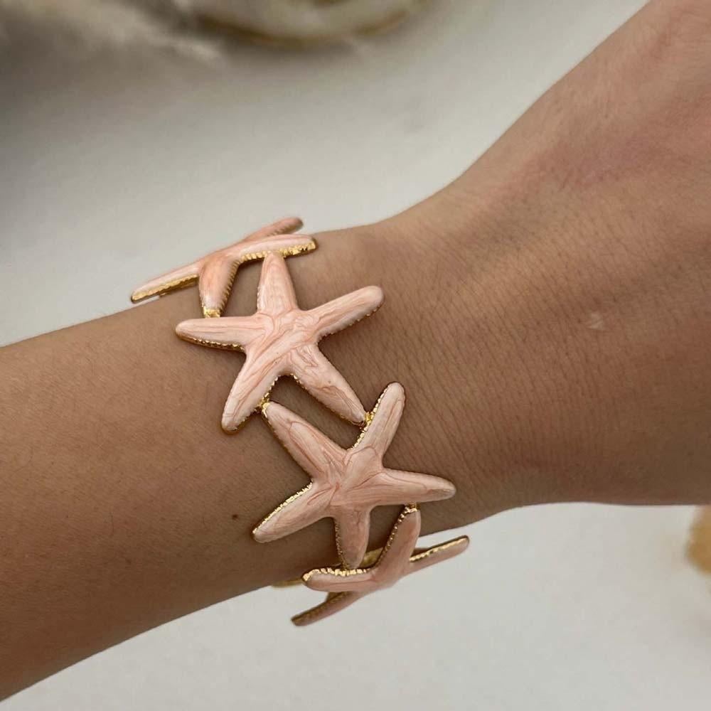 Hypoallergenic Pink Enamel Wide Bangle Tarnish-resistant C-Shaped Open Cuff Beach Holiday Style 3
Hypoallergenic Pink Enamel Wide Bangle Tarnish-resistant C-Shaped Open Cuff Beach Holiday Style 3