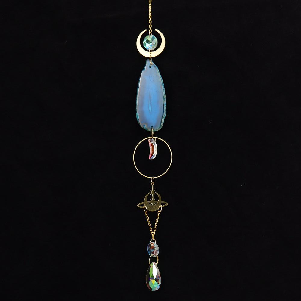 Подвеска-ловец солнца из натурального среза агата с подвесным декором в виде призматического шара
Подвеска-ловец солнца из натурального среза агата с подвесным декором в виде призматического шара