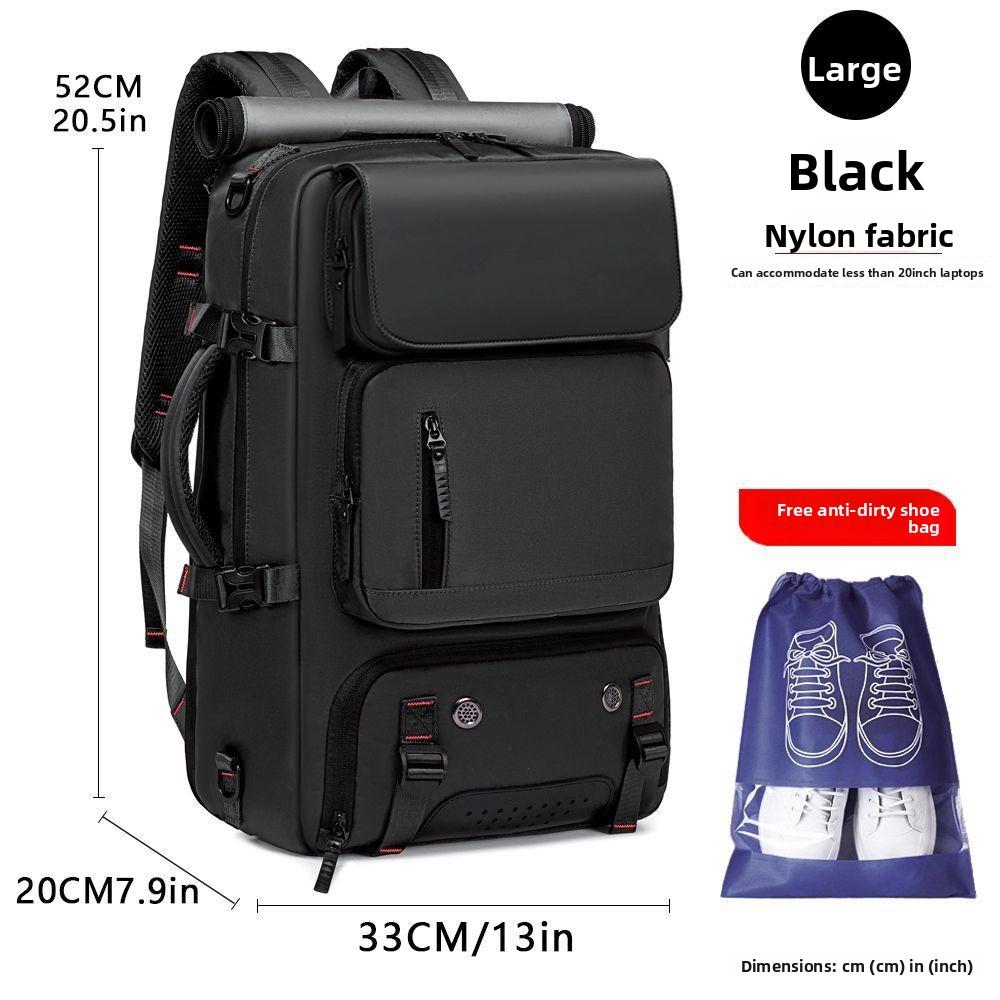 Модный рюкзак унисекс большой вместимости для путешествий, многофункциональный рюкзак для активного отдыха для бизнеса и коротких поездок S with 1pc shoe bag чёрный
Модный рюкзак унисекс большой вместимости для путешествий, многофункциональный рюкзак для активного отдыха для бизнеса и коротких поездок S with 1pc shoe bag чёрный