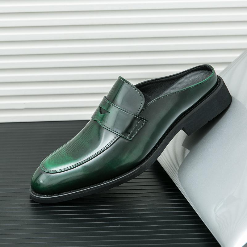 Half-drag leather shoes lazy style without heel lazy shoes youth glossy leather beanie shoes large size pitot 46 зелений
Half-drag leather shoes lazy style without heel lazy shoes youth glossy leather beanie shoes large size pitot 46 зелений
