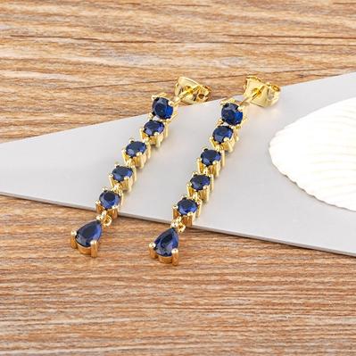 Nidin New Crystal Drop Earrings Bling Zircon Temperament Women Long Earrings High Quality Trendy Party Wedding Jewelry Gifts темно-синього кольору
Nidin New Crystal Drop Earrings Bling Zircon Temperament Women Long Earrings High Quality Trendy Party Wedding Jewelry Gifts темно-синього кольору