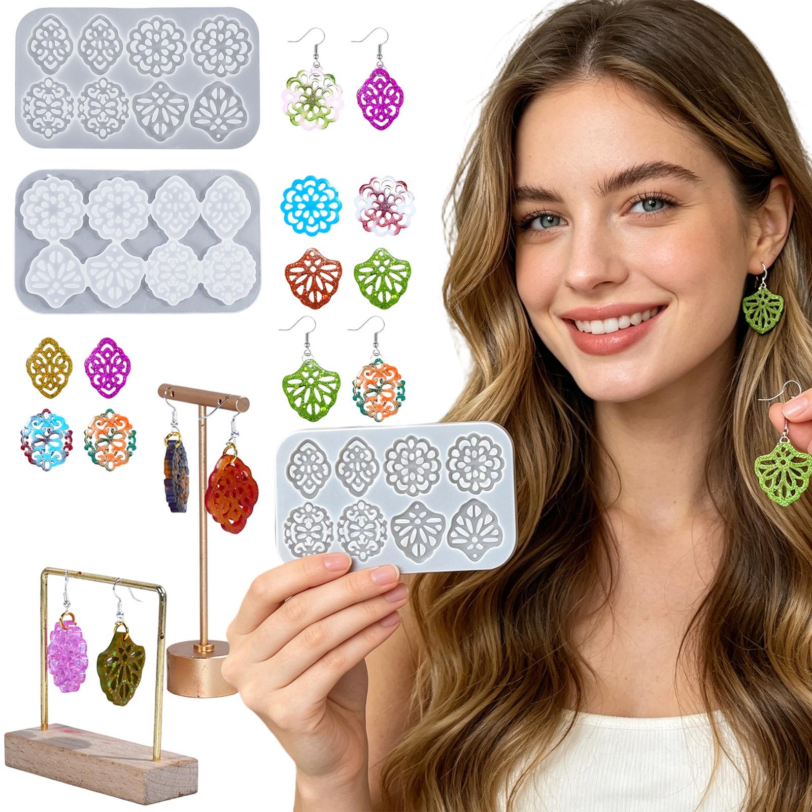 Silicone Mold for DIY Resin Jewelry Making Chinese Style Hollow Pendant Earring Necklace Craft Flexible Pattern Design Mold One Size білий
Silicone Mold for DIY Resin Jewelry Making Chinese Style Hollow Pendant Earring Necklace Craft Flexible Pattern Design Mold One Size білий