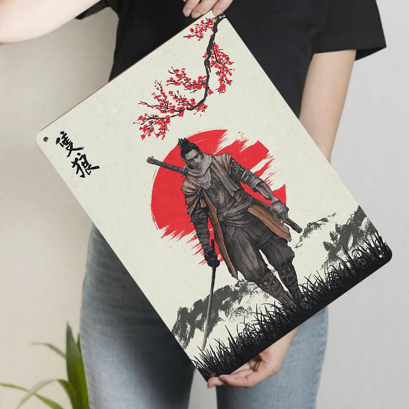 Sekiro Themed Metal Wall Art Japanese Samurai Red Sun Cherry Blossom Decor for Living Room Study Room 20x30cm(7.8x11.8inch)
Sekiro Themed Metal Wall Art Japanese Samurai Red Sun Cherry Blossom Decor for Living Room Study Room 20x30cm(7.8x11.8inch)