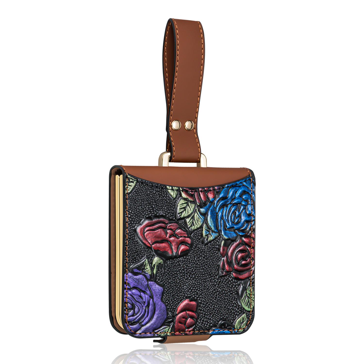 For Samsung Galaxy Z Flip7 5G Kickstand Case Flower Pattern Leather+PC Phone Cover with Back Film Brown
For Samsung Galaxy Z Flip7 5G Kickstand Case Flower Pattern Leather+PC Phone Cover with Back Film Brown