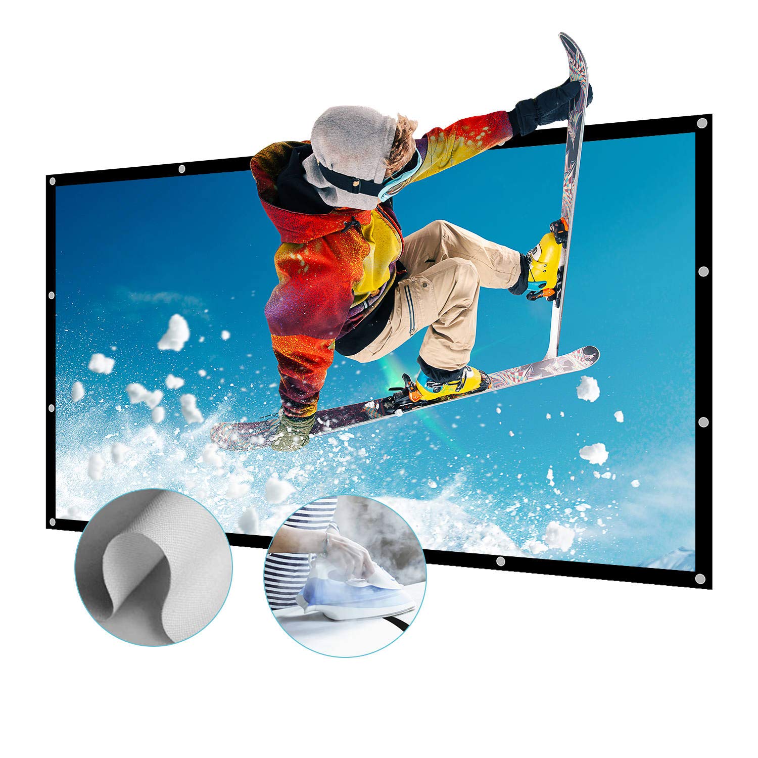 Projector Screen 200 Inch Size Portable Large Size Easy to Carry Movie Screen Outdoor Indoor Projection Conference Classroom Washable Foldable 169
Projector Screen 200 Inch Size Portable Large Size Easy to Carry Movie Screen Outdoor Indoor Projection Conference Classroom Washable Foldable 169