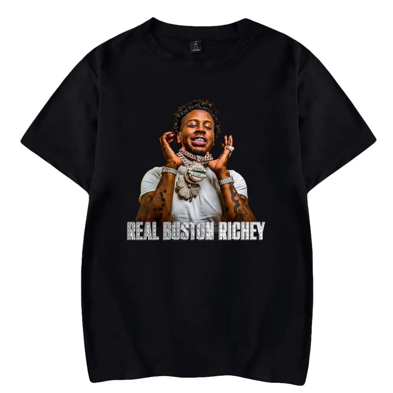 Real Boston Richey Tshirt Unisex Crewneck Short Sleeve T-shirt Men Women Streetwear Printing Casual Stylish Hip Hop XXXXXL чорний
Real Boston Richey Tshirt Unisex Crewneck Short Sleeve T-shirt Men Women Streetwear Printing Casual Stylish Hip Hop XXXXXL чорний