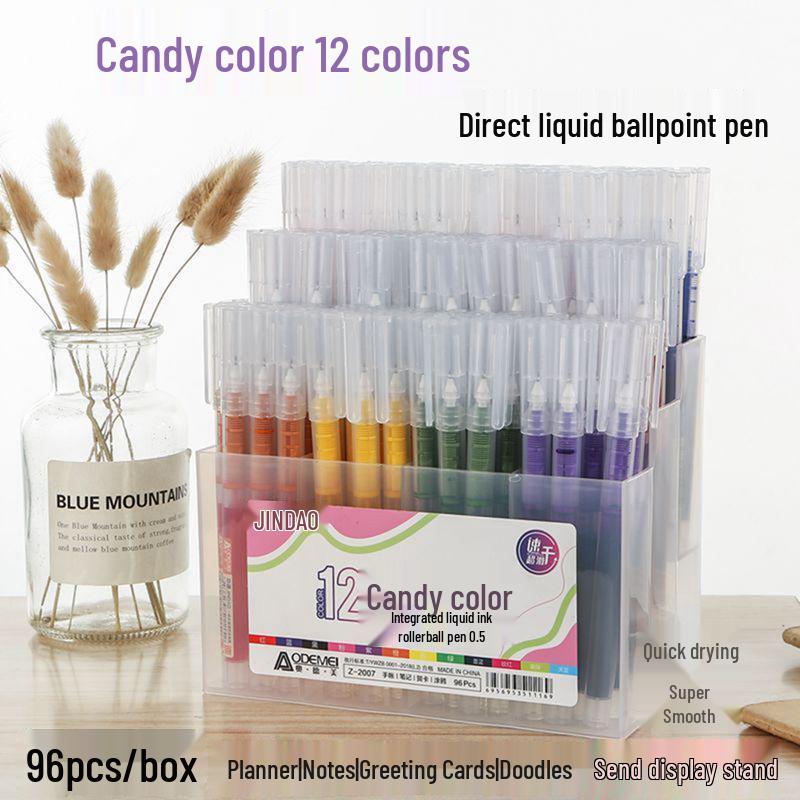 96-Piece Black & Red 12-Color Liquid Ink 0.5mm Rollerball Pen Holder – Student Doodle Set, Large Capacity 96 Pieces Holder
96-Piece Black & Red 12-Color Liquid Ink 0.5mm Rollerball Pen Holder – Student Doodle Set, Large Capacity 96 Pieces Holder