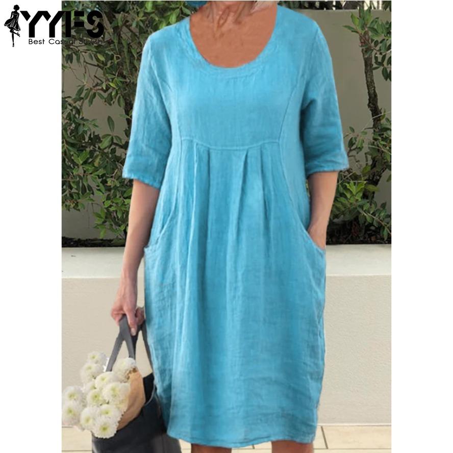 YYFS Women s Fashion Summer Spring Solid Color Print 1/2 Sleeves U-Neck Loose Waistline Casual Dresses XXXXXL сірий колір
YYFS Women s Fashion Summer Spring Solid Color Print 1/2 Sleeves U-Neck Loose Waistline Casual Dresses XXXXXL сірий колір