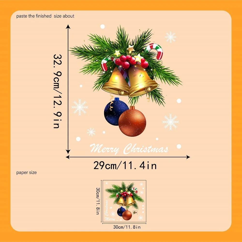Colorful Christmas Ball Bell Window Sticker Xmas Wall Decor Xmas Candy Canes Stickers Merry Christmas Decor Noel Happy New Year
Colorful Christmas Ball Bell Window Sticker Xmas Wall Decor Xmas Candy Canes Stickers Merry Christmas Decor Noel Happy New Year