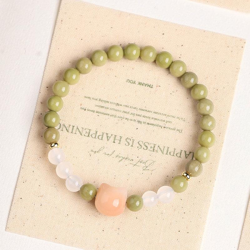 Alashan Matcha Green Fresh Style Bracelet Round Beads Little Cat Single Circle Bracelet Exquisite Women s Cultural Prayer Beads
Alashan Matcha Green Fresh Style Bracelet Round Beads Little Cat Single Circle Bracelet Exquisite Women s Cultural Prayer Beads