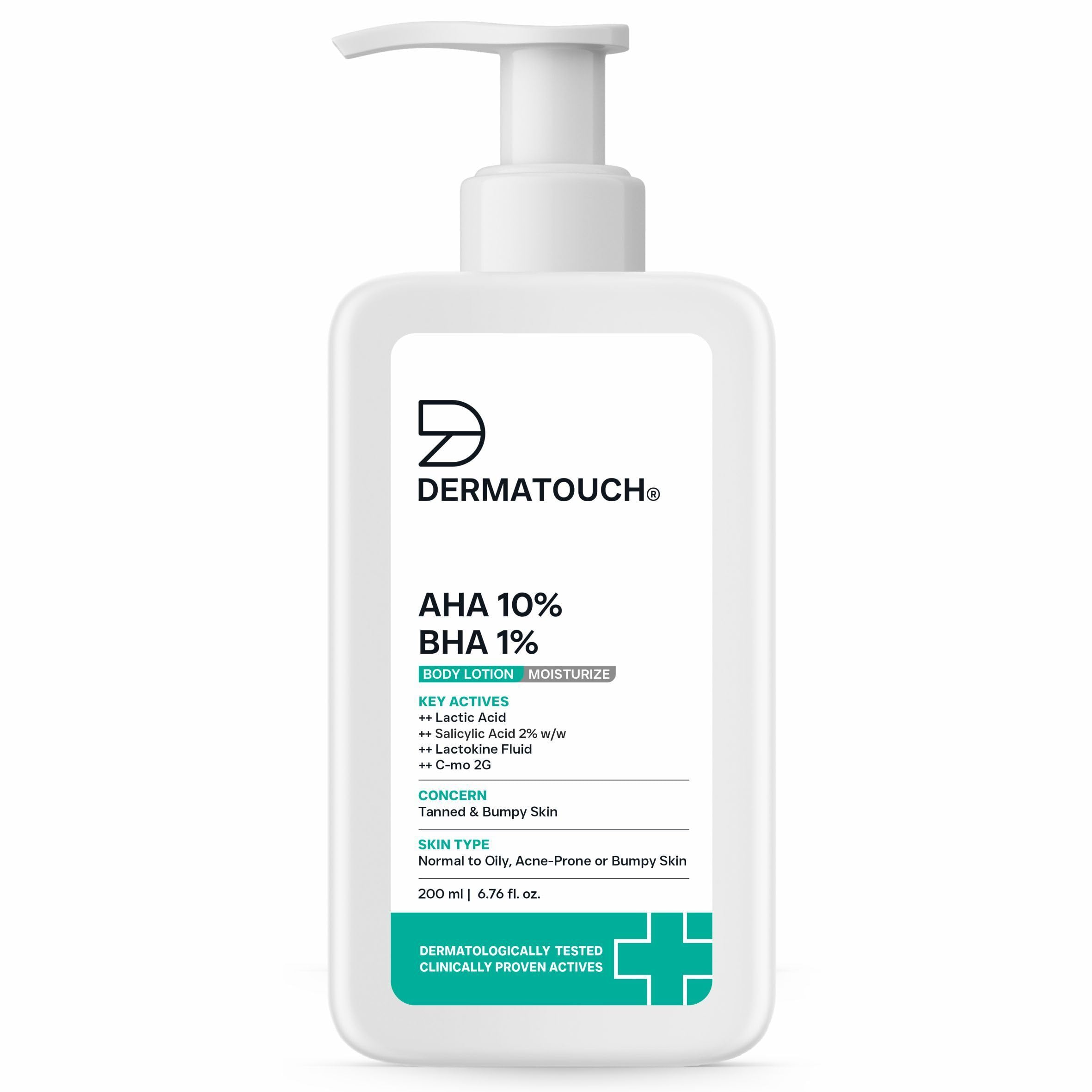 DERMATOUCH AHA 10% BHA 1% Body Lotion For Men and Women | Body lotion For Dry Skin - De-tan, Moisturizing & Bumpy Skin | Suitable For All Skin Typ
DERMATOUCH AHA 10% BHA 1% Body Lotion For Men and Women | Body lotion For Dry Skin - De-tan, Moisturizing & Bumpy Skin | Suitable For All Skin Typ