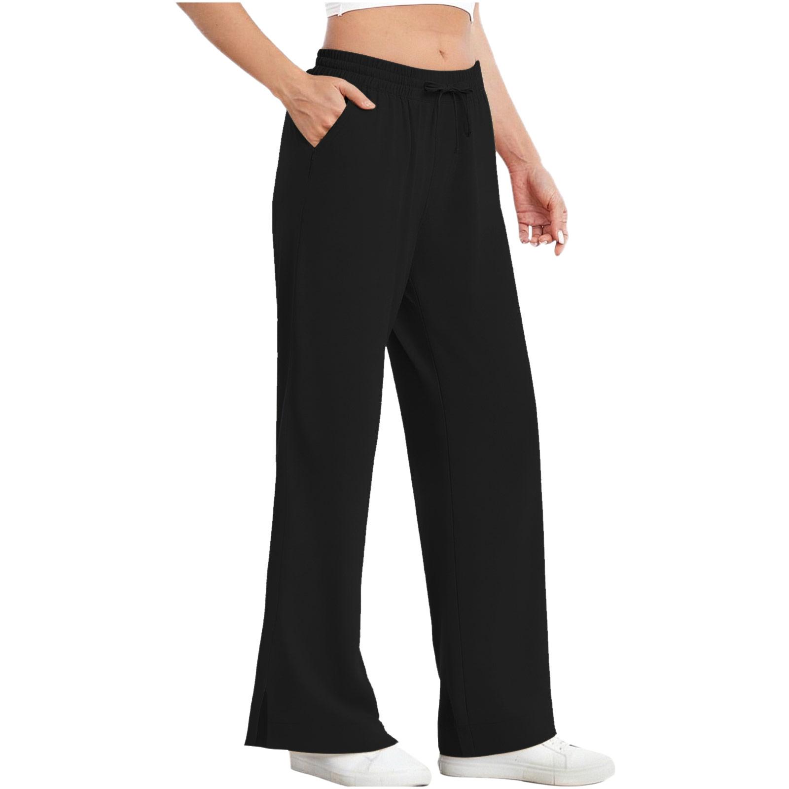 Women s Loose Fit High Waist Casual Pants Elastic Waistband Lightweight Breathable Fabric Wide Leg Trousers with Side Slits for Outdoor Activities M чёрный
Women s Loose Fit High Waist Casual Pants Elastic Waistband Lightweight Breathable Fabric Wide Leg Trousers with Side Slits for Outdoor Activities M чёрный