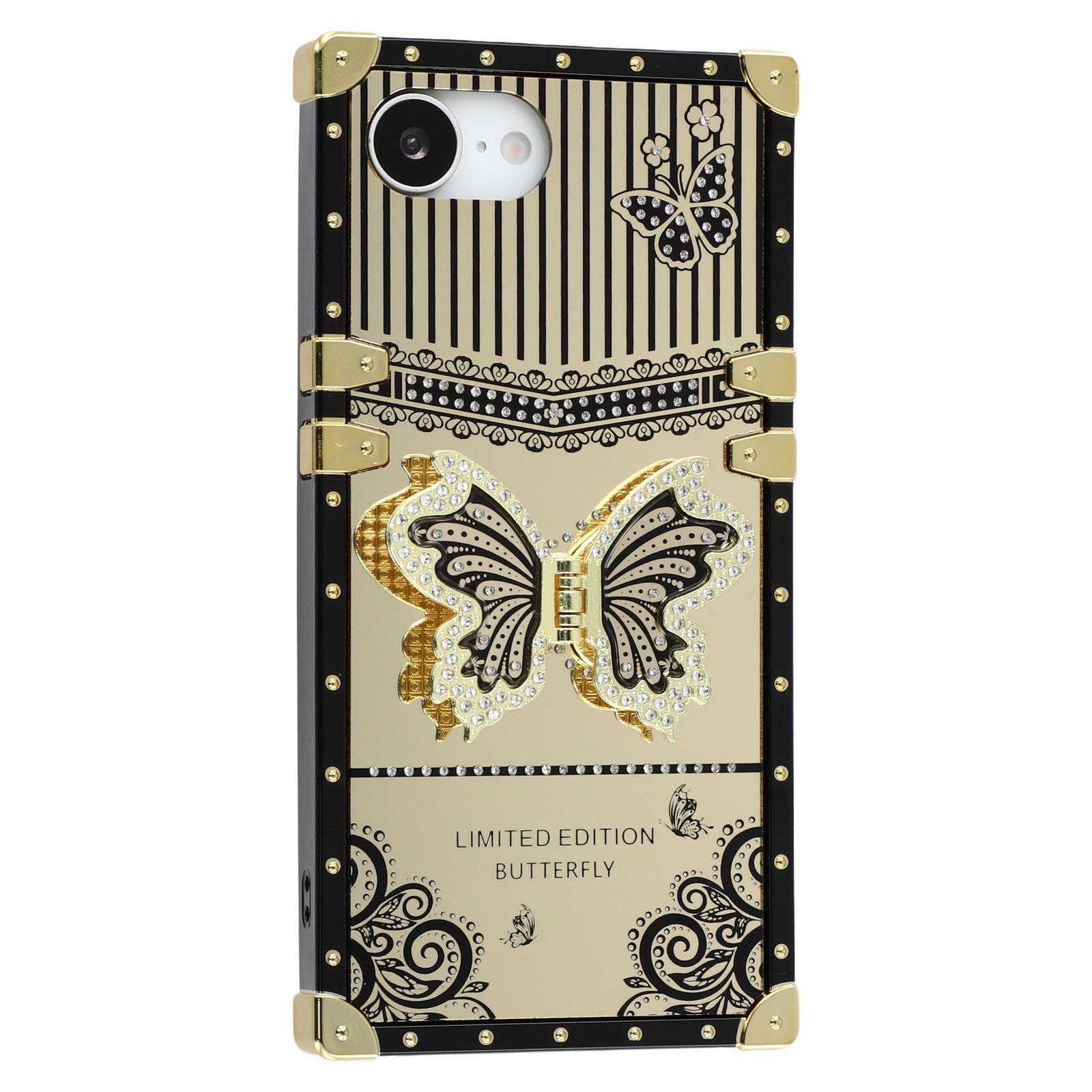 For iPhone 16e Case Electroplated TPU+PC Phone Cover with Butterfly Kickstand Black
For iPhone 16e Case Electroplated TPU+PC Phone Cover with Butterfly Kickstand Black