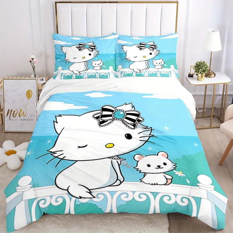 3pcs Kitty, Mouse Breathable Polyester Bedding Set Soft Duvet Cover and 2 Pillowcases,Suitable for All Seasons, 082667b 135x200cm
3pcs Kitty, Mouse Breathable Polyester Bedding Set Soft Duvet Cover and 2 Pillowcases,Suitable for All Seasons, 082667b 135x200cm