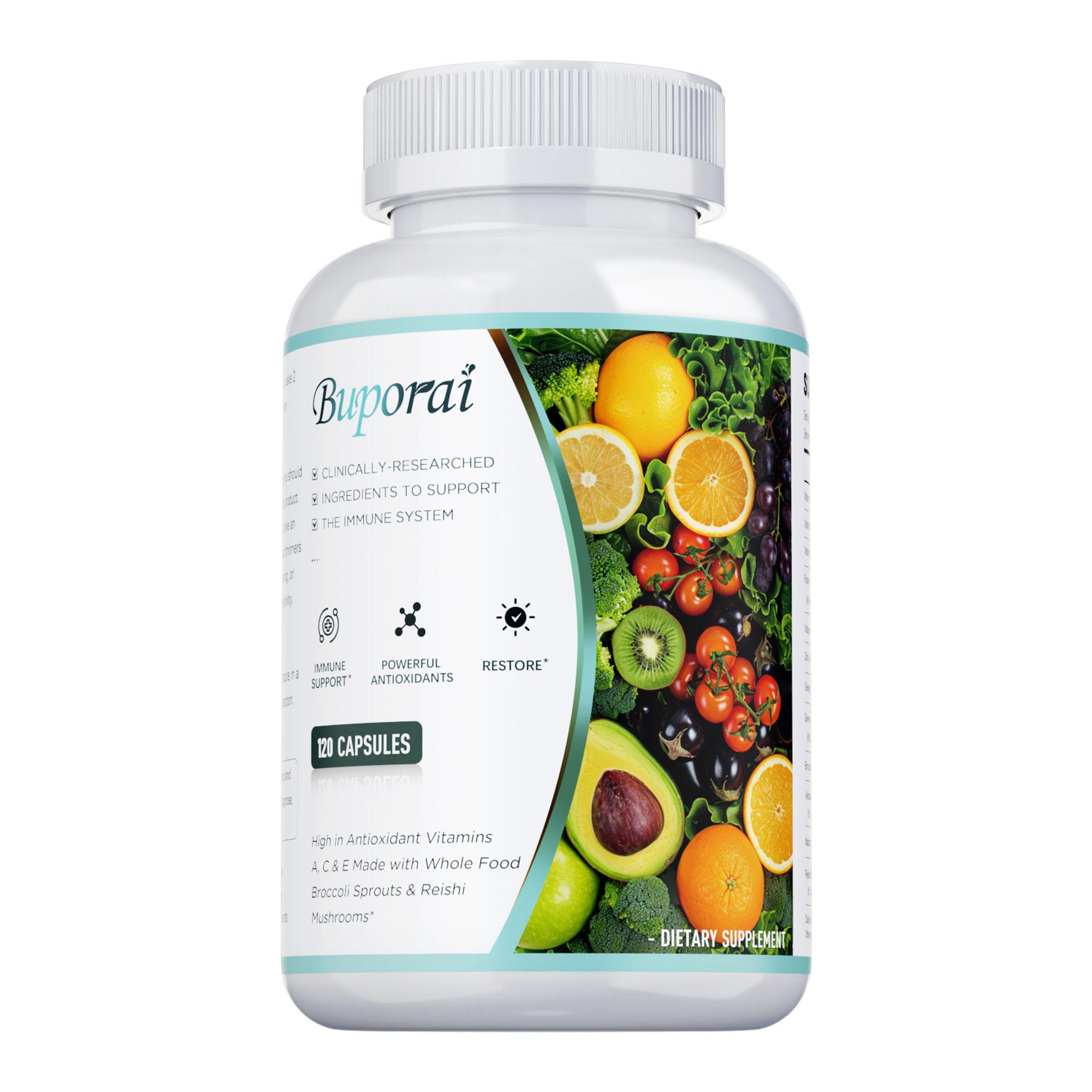 Fruit and vegetable capsules, rich in vitamins A, C, D, E and zinc, help boost energy levels and promote natural detoxification. 120
Fruit and vegetable capsules, rich in vitamins A, C, D, E and zinc, help boost energy levels and promote natural detoxification. 120