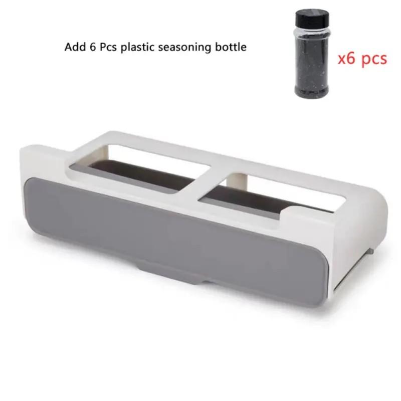 Кухонный самоклеящийся ящик под столом, скрытый множество видов стеллаж для хранения бутылок с приправами, органайзер для специй, кухонный стеллаж для хранения