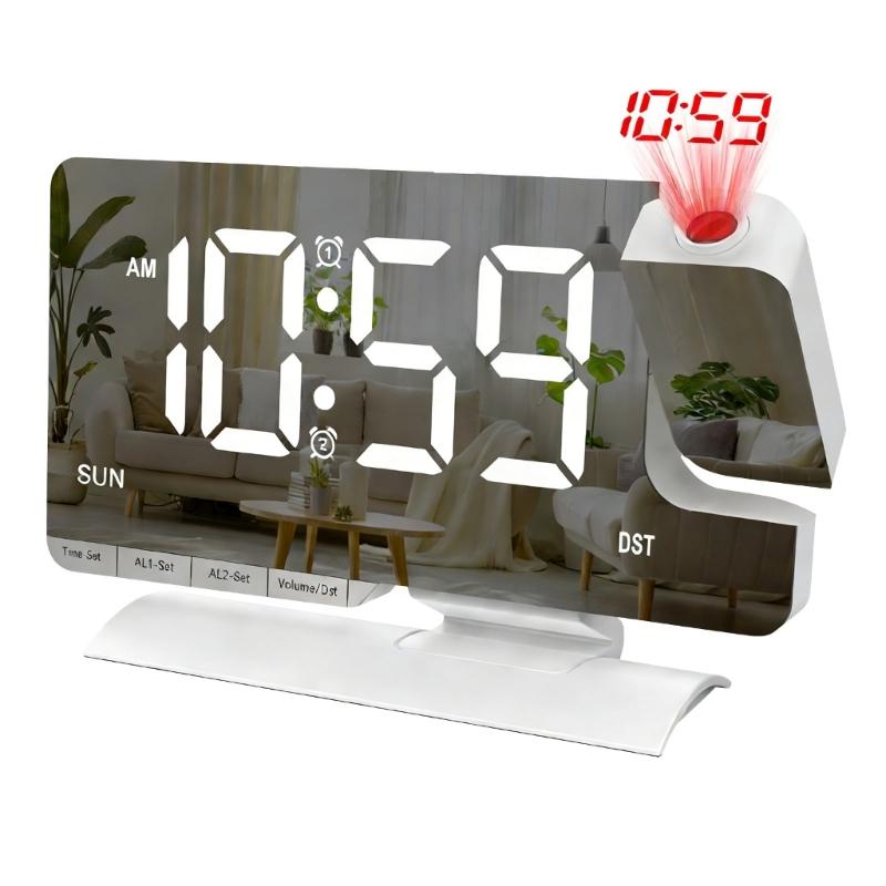 Digital Projections Alarm Clocks for Bedrooms 180° Rotatable Projector Loud Duals Alarms for Kids Elderly,Heavy Sleepers белый
Digital Projections Alarm Clocks for Bedrooms 180° Rotatable Projector Loud Duals Alarms for Kids Elderly,Heavy Sleepers белый
