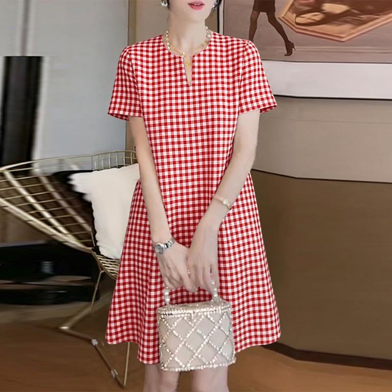 ZANZEA Women Casual V-neck Summer Grid Print Short Sleeve Dress 4XL червоний
ZANZEA Women Casual V-neck Summer Grid Print Short Sleeve Dress 4XL червоний