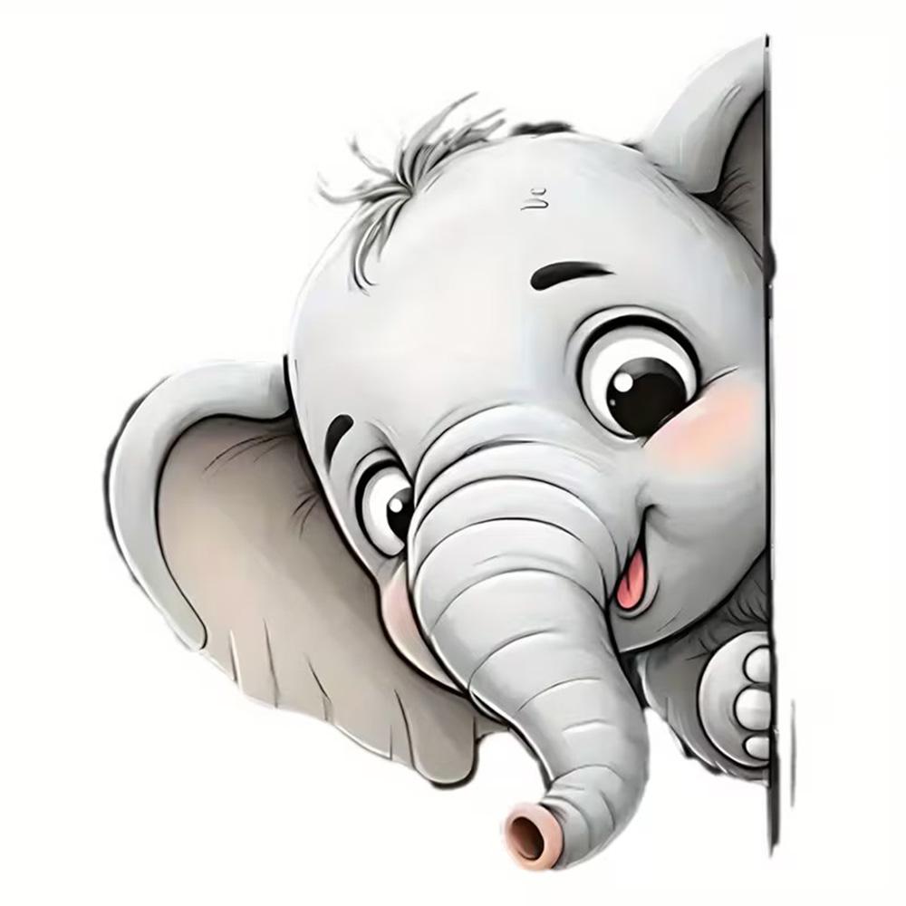 QT2022#15cm Cute Cartoon Elephant Self-Adhesive Vinyl Decal, Used for Car Windows, Bumper, Laptops, Waterproof Exterior Car Accessories 15cm-Longest side
QT2022#15cm Cute Cartoon Elephant Self-Adhesive Vinyl Decal, Used for Car Windows, Bumper, Laptops, Waterproof Exterior Car Accessories 15cm-Longest side