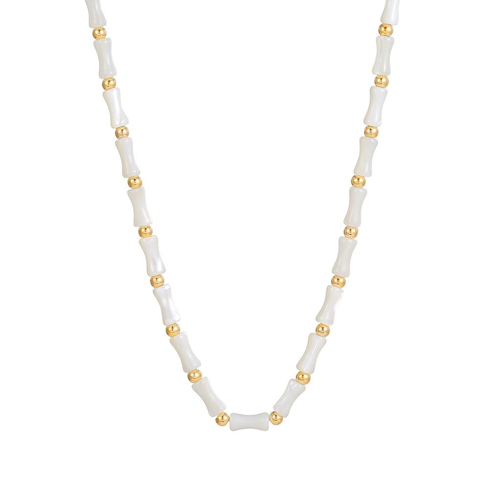 Niche Design Shell Bamboo Splicing Necklace, Men And Women Fashion High Sense Internet Celebrity Simple Collarbone Chain Jewelry белый
Niche Design Shell Bamboo Splicing Necklace, Men And Women Fashion High Sense Internet Celebrity Simple Collarbone Chain Jewelry белый
