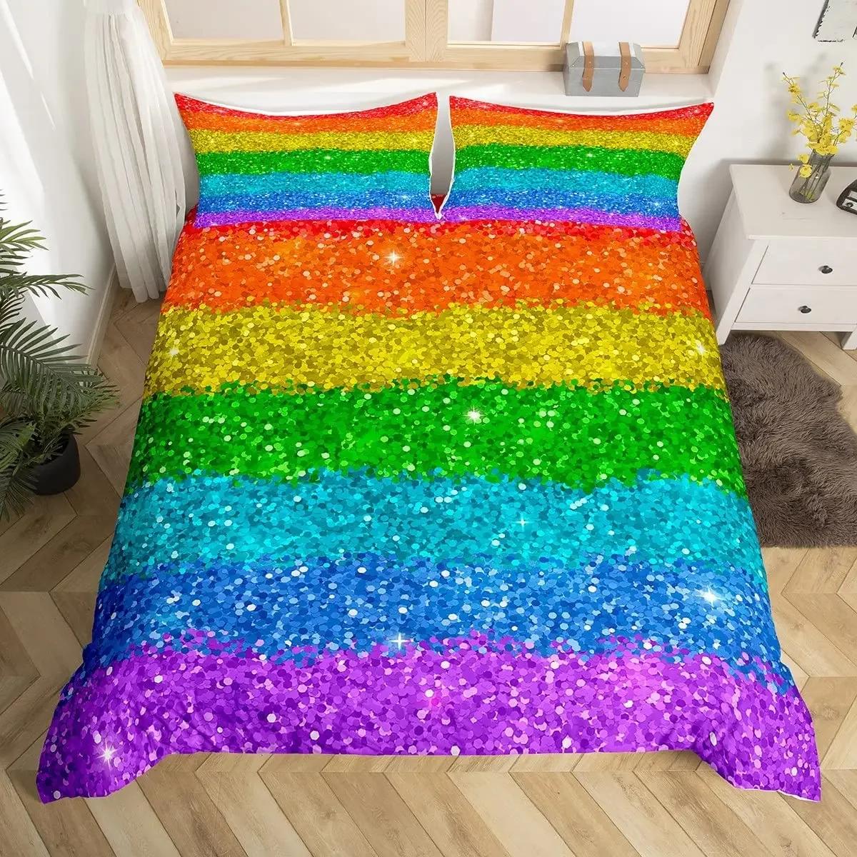 Kawai Rainbow Soft Duvet Cover Lovely Stripes Rainbow Beding Set for Children Kids Girl Carton Comfortable Quilt Cover Hplus Drawn Iridescent Print 100*200cm Single
Kawai Rainbow Soft Duvet Cover Lovely Stripes Rainbow Beding Set for Children Kids Girl Carton Comfortable Quilt Cover Hplus Drawn Iridescent Print 100*200cm Single