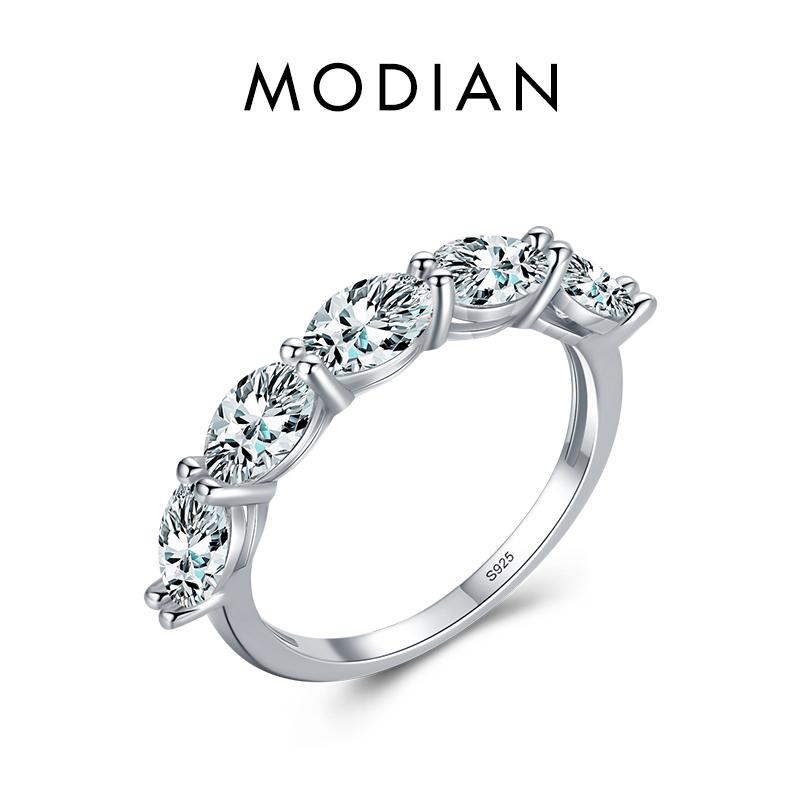MODIAN 925 Sterling Silver Розкішні великі прозорі цирконові весільні каблучки для наречених, жіночі заручини, різдвяний подарунок, вишукані ювелірні вироби 6 срібний
MODIAN 925 Sterling Silver Розкішні великі прозорі цирконові весільні каблучки для наречених, жіночі заручини, різдвяний подарунок, вишукані ювелірні вироби 6 срібний