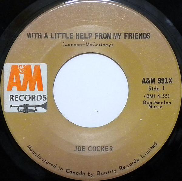 7inch Record JOE COCKER With A Little Help From My Friends AM991X AM Records 1968 Canada Rock Used
7inch Record JOE COCKER With A Little Help From My Friends AM991X AM Records 1968 Canada Rock Used