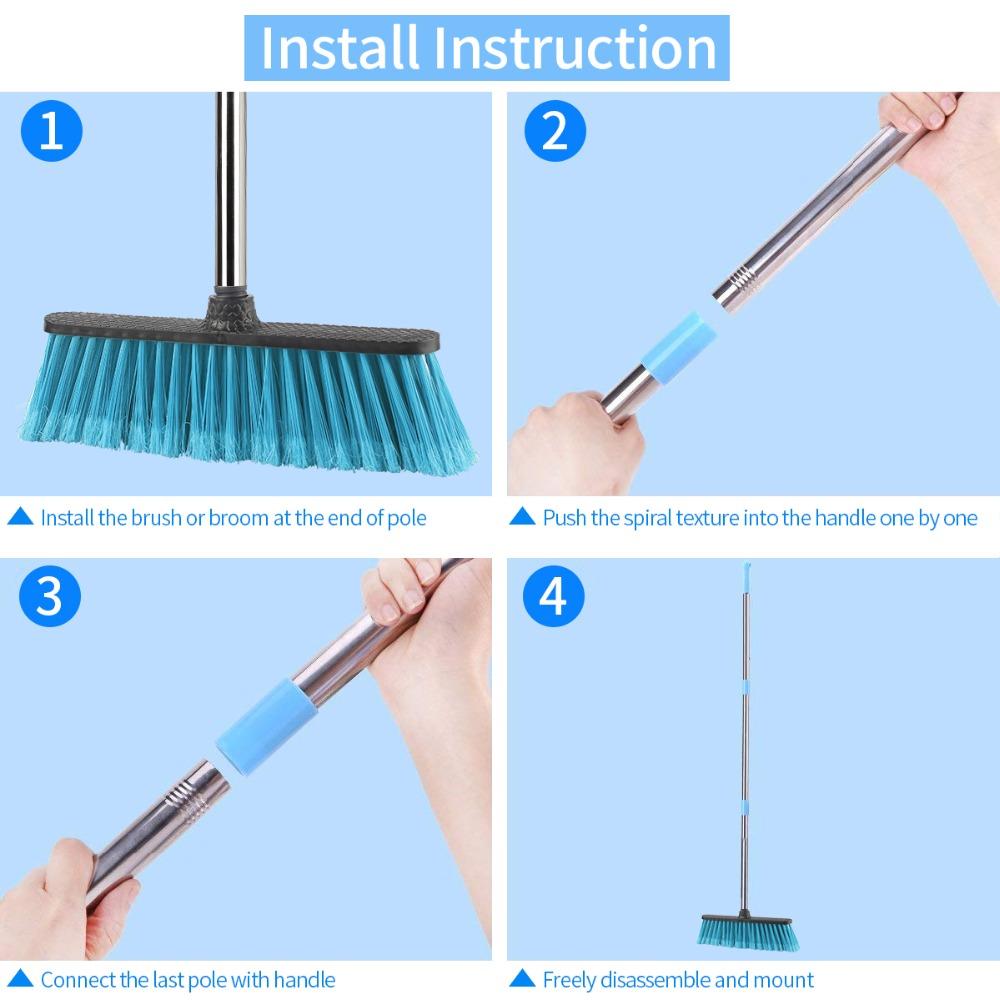 V015B Floor Cleaning Broom with Stainless Steel Adjustable Long Handle for Bathroom Courtyard Garage Type A
V015B Floor Cleaning Broom with Stainless Steel Adjustable Long Handle for Bathroom Courtyard Garage Type A