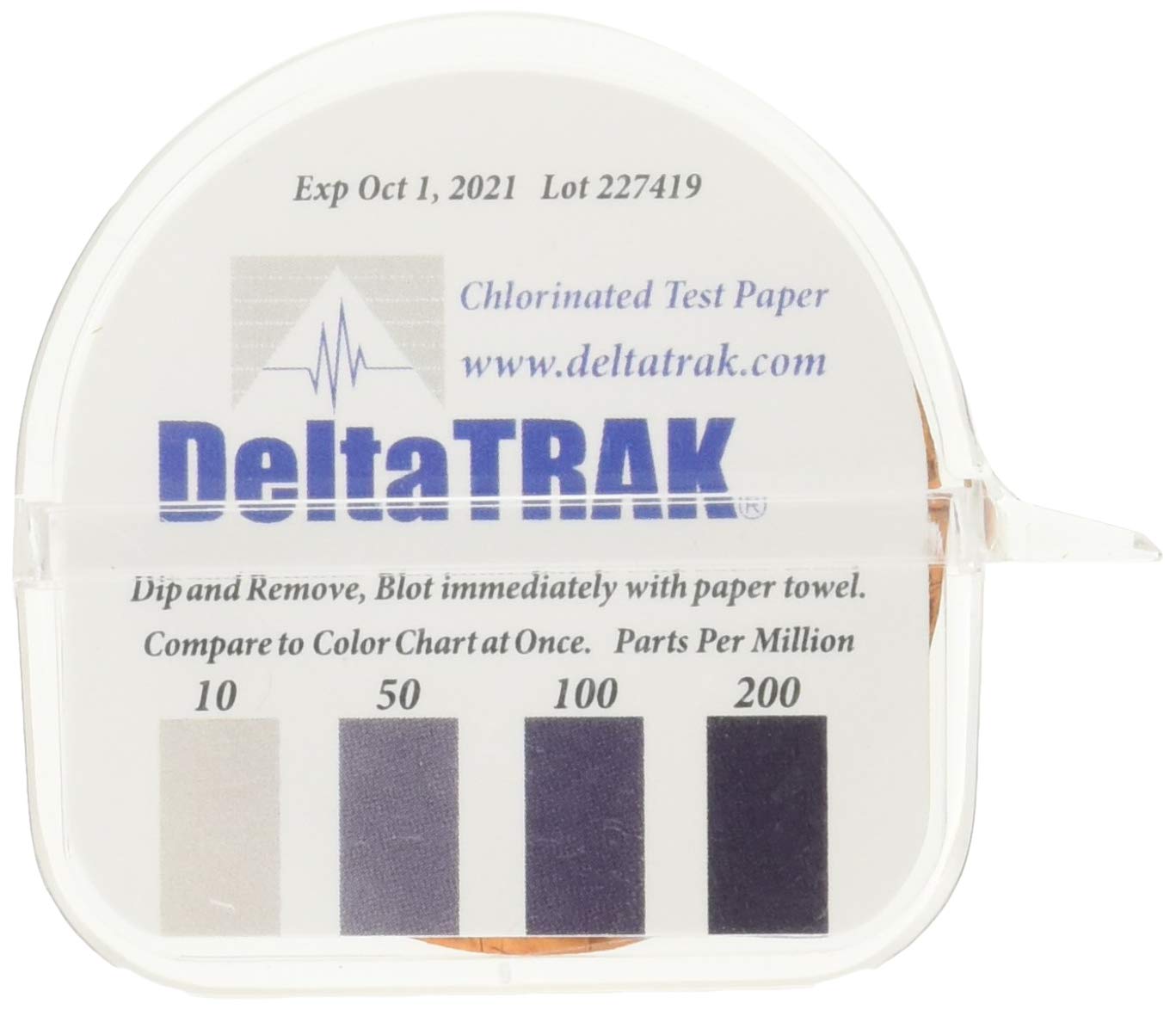 Delta TRAK Chlorine Test High 6 50014 Strips, Concentration, Rolls,
Delta TRAK Chlorine Test High 6 50014 Strips, Concentration, Rolls,