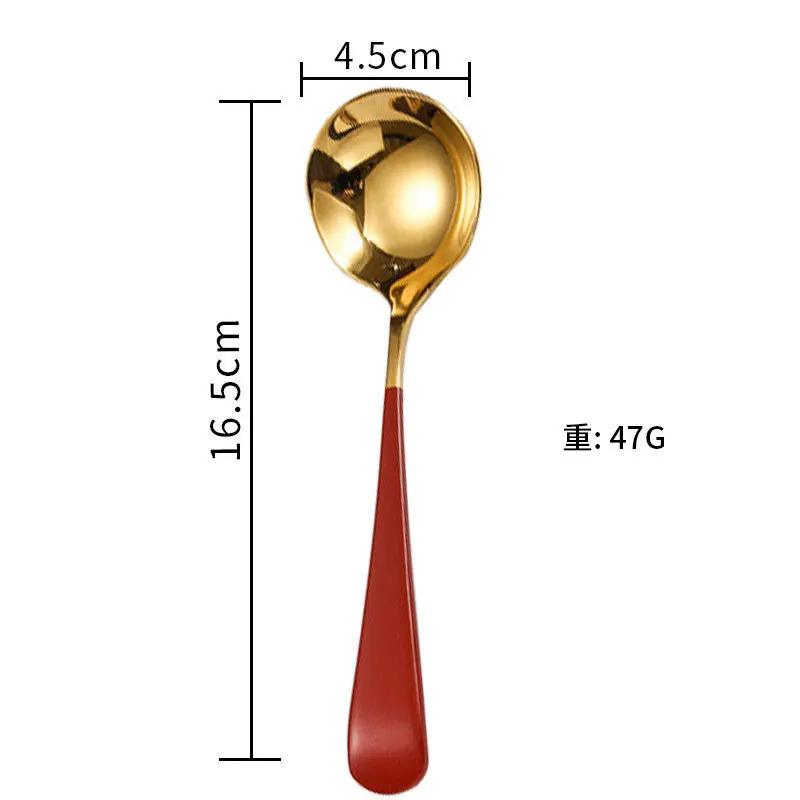 304 Stainless Steel Smooth Premium Spoon Multiple Colors Cute Dessert Spoon for Home Use Round Head Thick Gold Silver Spoon
304 Stainless Steel Smooth Premium Spoon Multiple Colors Cute Dessert Spoon for Home Use Round Head Thick Gold Silver Spoon