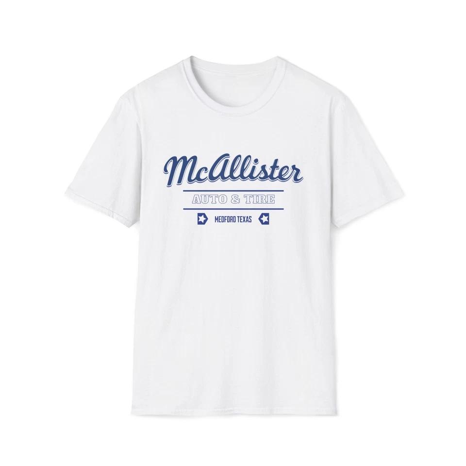 McAllister Auto & Tire T-Shirt | Georgie Cooper & Mandy Unisex Softstyle Tee L
McAllister Auto & Tire T-Shirt | Georgie Cooper & Mandy Unisex Softstyle Tee L