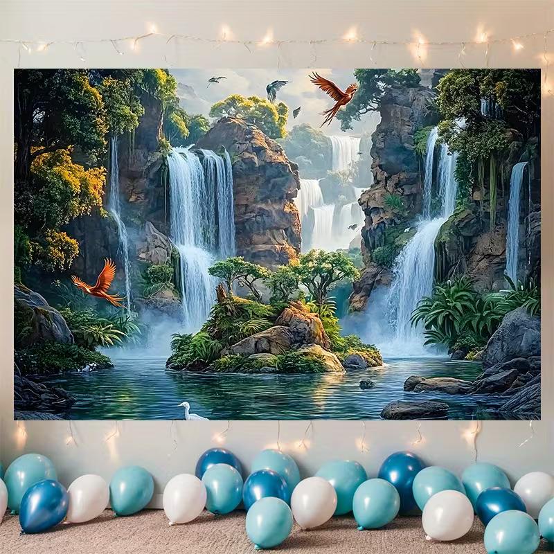 2D Rainforest Waterfall Backdrop, Tropical Nature Tapestry for Home 47.2x31.5inch/120*80cm
2D Rainforest Waterfall Backdrop, Tropical Nature Tapestry for Home 47.2x31.5inch/120*80cm