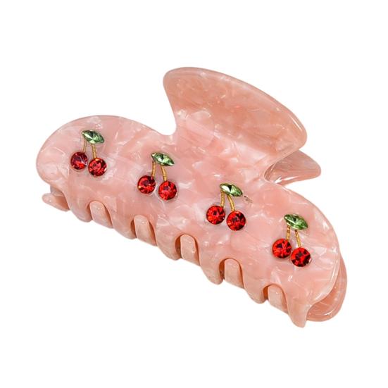 Hair Claw Sparkling Rhinestones Inlaid Cherry Decorative Pattern Back Head Hair Clip Large Wide Tooth Design Hair Clip Versatile Hair Accessory 1pc
Hair Claw Sparkling Rhinestones Inlaid Cherry Decorative Pattern Back Head Hair Clip Large Wide Tooth Design Hair Clip Versatile Hair Accessory 1pc