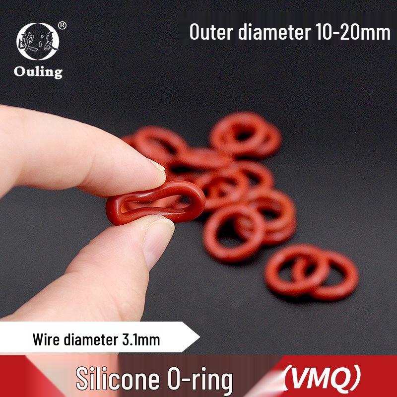 Red Silicone Waterproof O-Ring, Outer Diameter Options: 10-20mm, Thickness: 3.1mm OD 11mm*3.1mm (10 pcs)
Red Silicone Waterproof O-Ring, Outer Diameter Options: 10-20mm, Thickness: 3.1mm OD 11mm*3.1mm (10 pcs)