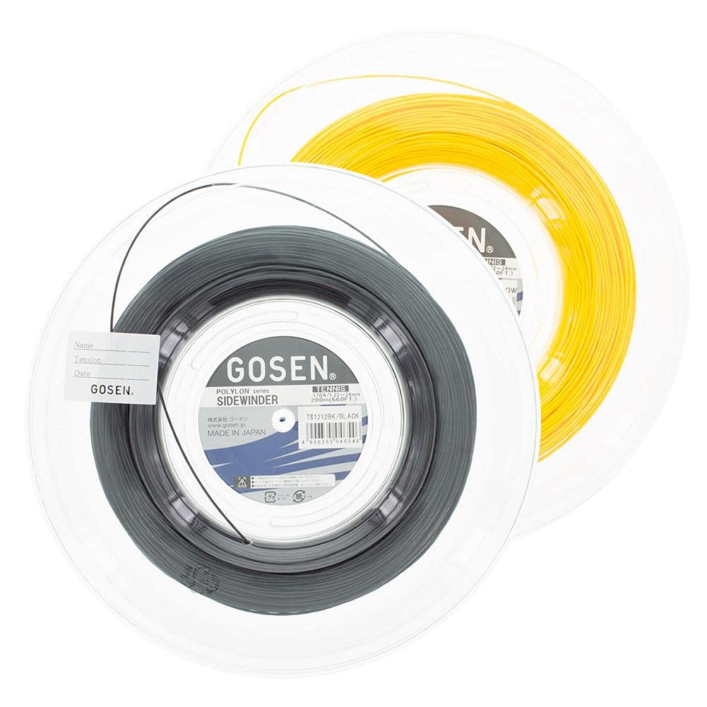 GOSEN Sidewinder 17 Egg Power 200m roll Tennis string Polyester string Yellow (Japanese name 17) (1.22-1.24mm) Gauge 17/1.22-1.24mm
GOSEN Sidewinder 17 Egg Power 200m roll Tennis string Polyester string Yellow (Japanese name 17) (1.22-1.24mm) Gauge 17/1.22-1.24mm
