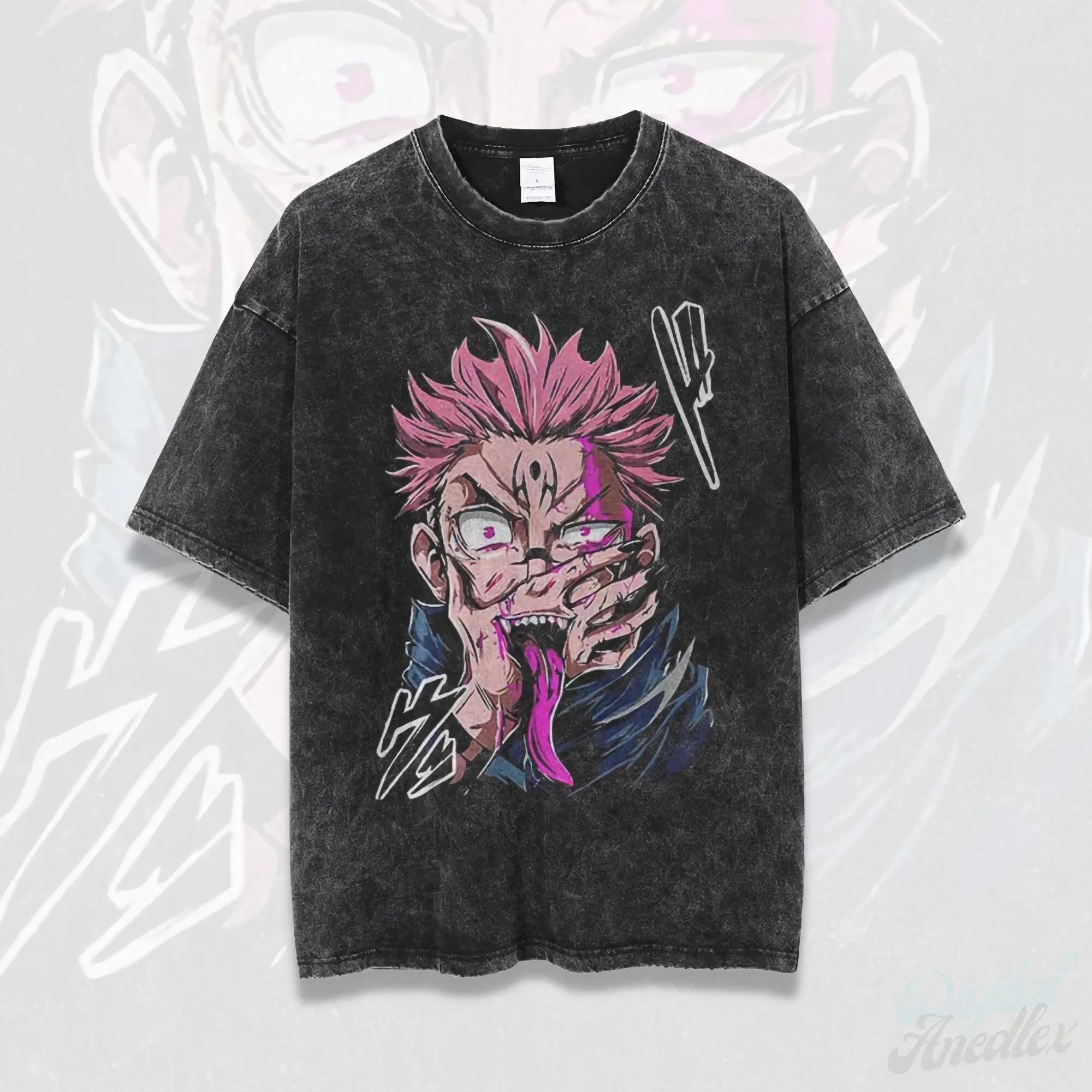 Jujutsu Kaisen Sukuna T Shirt Purple Blood Men Acid Wash Oversized Streetwear Anime Cotton Vintage Evil Crazed Top Tee M
Jujutsu Kaisen Sukuna T Shirt Purple Blood Men Acid Wash Oversized Streetwear Anime Cotton Vintage Evil Crazed Top Tee M
