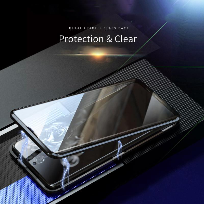 For Samsung Galaxy S20 4G/5G Magnetic Case Clear Double Sided Tempered Glass Metal Bumper Frame Full Protective Phone Cover Blue
For Samsung Galaxy S20 4G/5G Magnetic Case Clear Double Sided Tempered Glass Metal Bumper Frame Full Protective Phone Cover Blue