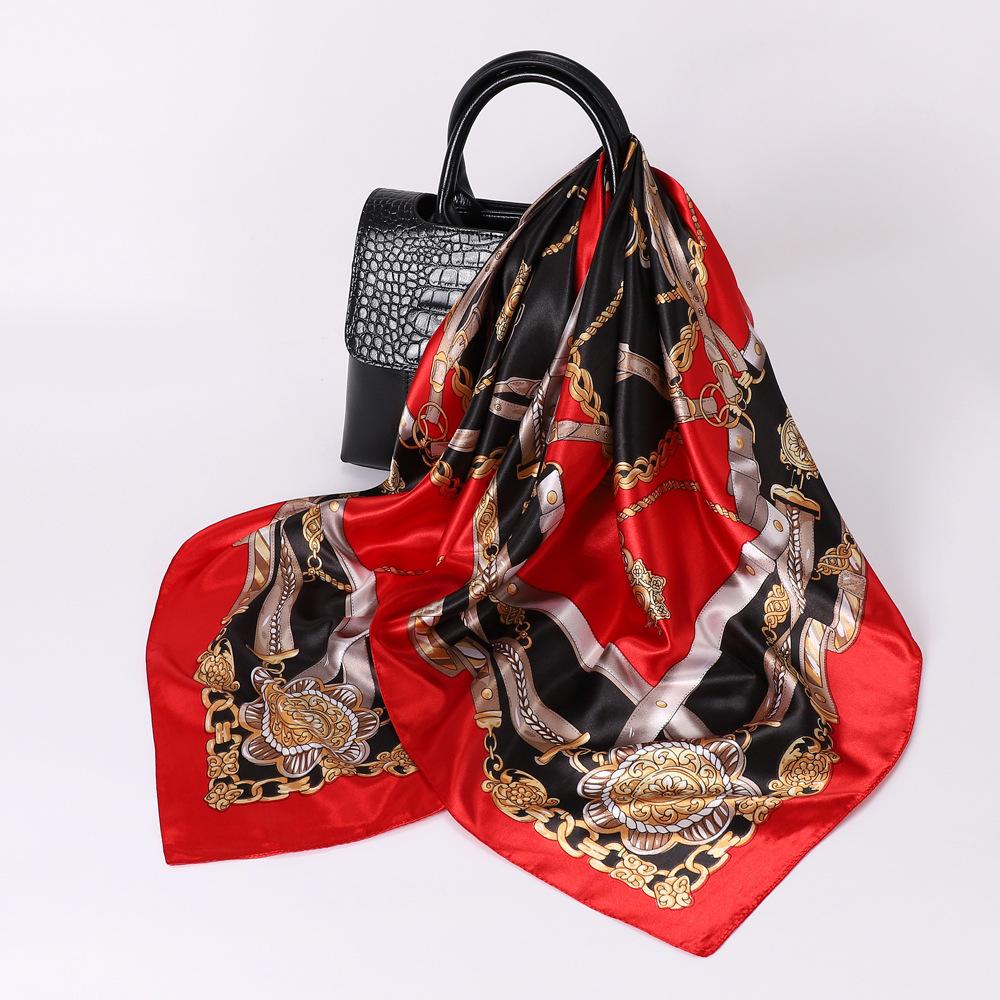 Высококачественные роскошные шелковые шарфы, повязка на голову, шарфы, шейный шарф для женщин, шелковый шарф с цепочкой, женская декоративная шаль 90cm
Высококачественные роскошные шелковые шарфы, повязка на голову, шарфы, шейный шарф для женщин, шелковый шарф с цепочкой, женская декоративная шаль 90cm