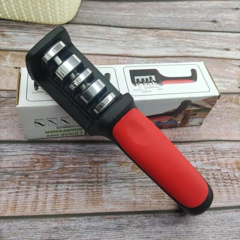 Ручной многофункциональный инструмент для быстрой заточки 3/4-ступенчатого типа с нескользящим основанием, аксессуар-гаджет для кухонных ножей L
Ручной многофункциональный инструмент для быстрой заточки 3/4-ступенчатого типа с нескользящим основанием, аксессуар-гаджет для кухонных ножей L