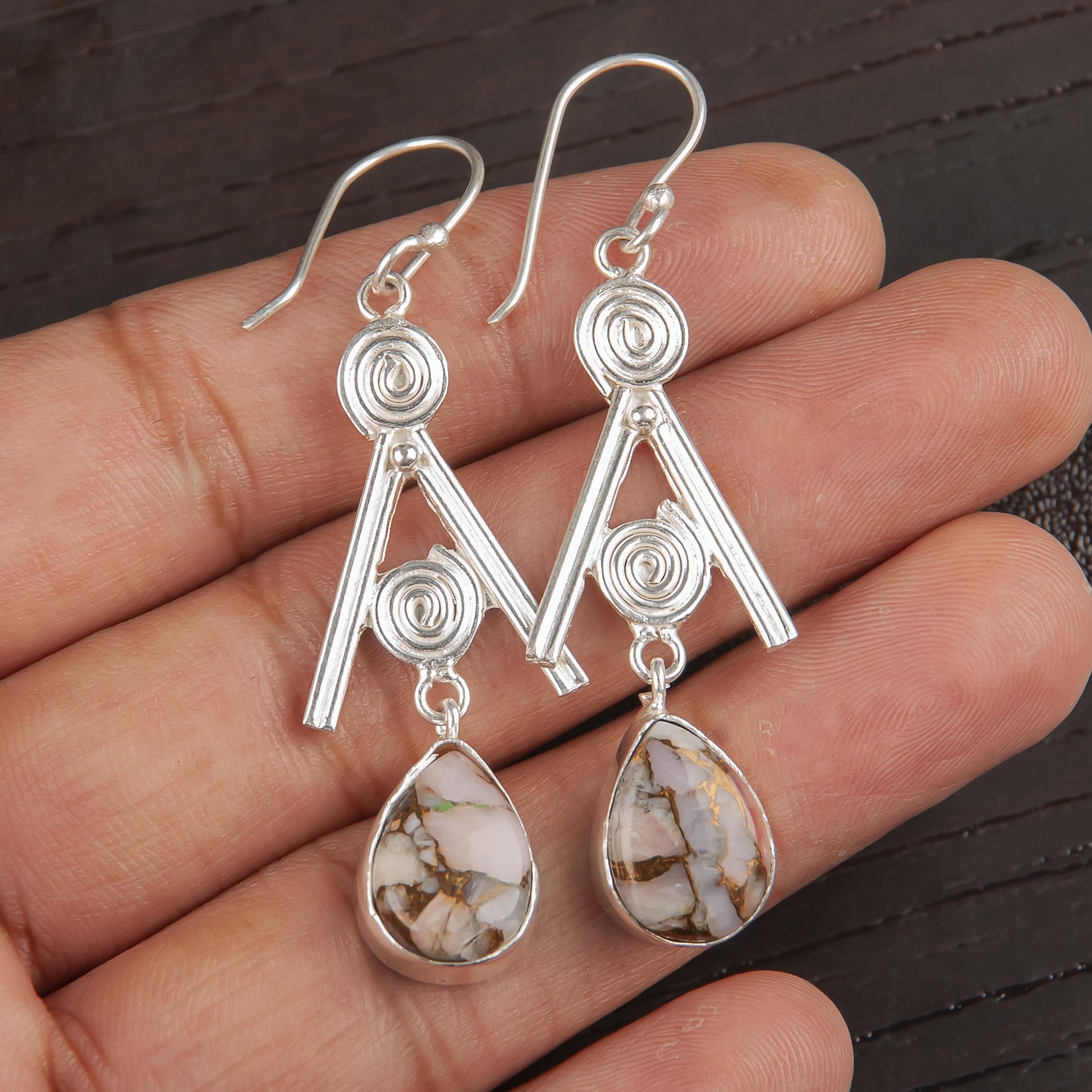 Pink Opal Turquoise Gemstone Jewelry, 925 Solid Sterling Silver Earrings, Opal Silver Pendant Balancing Jewelry For Gift 2.4 Inches рожевий
Pink Opal Turquoise Gemstone Jewelry, 925 Solid Sterling Silver Earrings, Opal Silver Pendant Balancing Jewelry For Gift 2.4 Inches рожевий