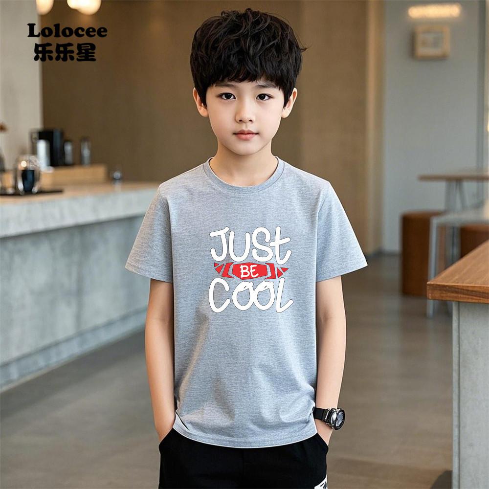 Men s casual letter printed T-shirt pattern top, comfortable children s clothing 140
Men s casual letter printed T-shirt pattern top, comfortable children s clothing 140