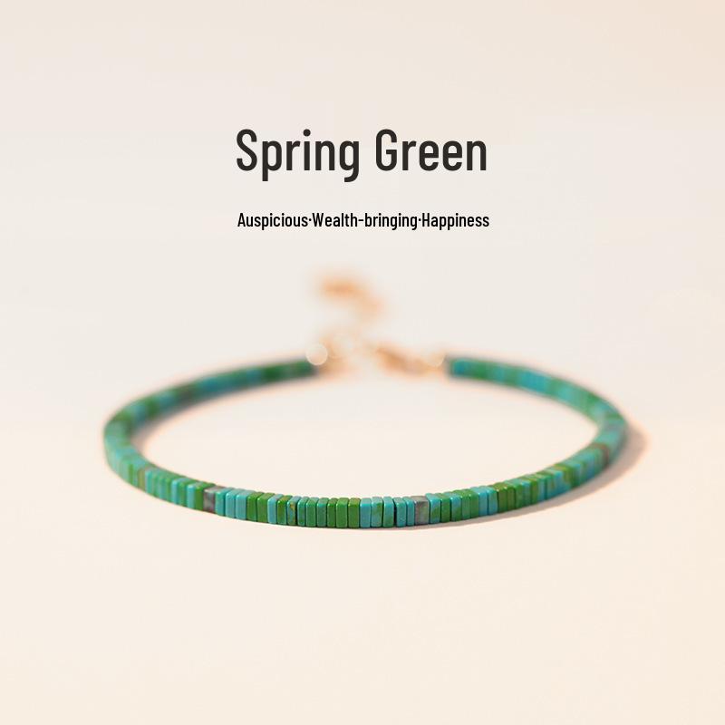 Spring Azure Turquoise Bracelet: Vintage Square Design, Fresh Green Handcrafted Jewelry for Women
Spring Azure Turquoise Bracelet: Vintage Square Design, Fresh Green Handcrafted Jewelry for Women