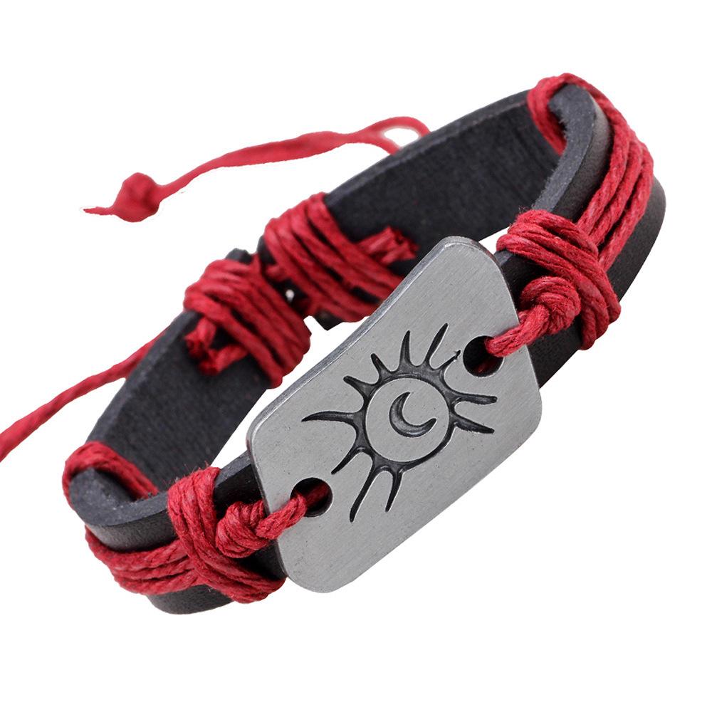 Мужской браслет из натуральной кожи с плетеным вощеным шнуром и подсолнухом
Мужской браслет из натуральной кожи с плетеным вощеным шнуром и подсолнухом