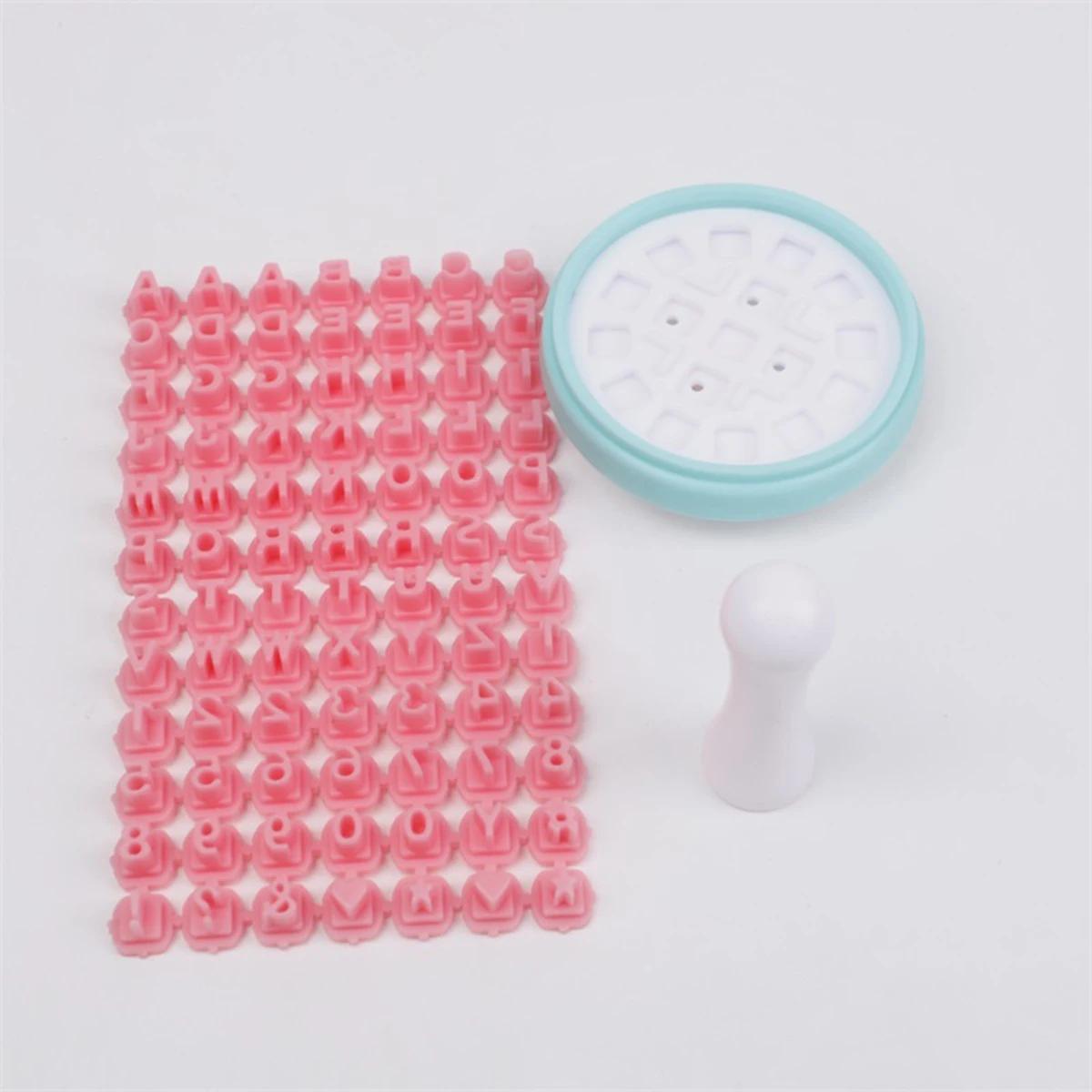 1 набор - Создайте уникальное печенье с буквами, цифрами и символами - DIY формы для печенья и тортов для креативного украшения печенья розовый