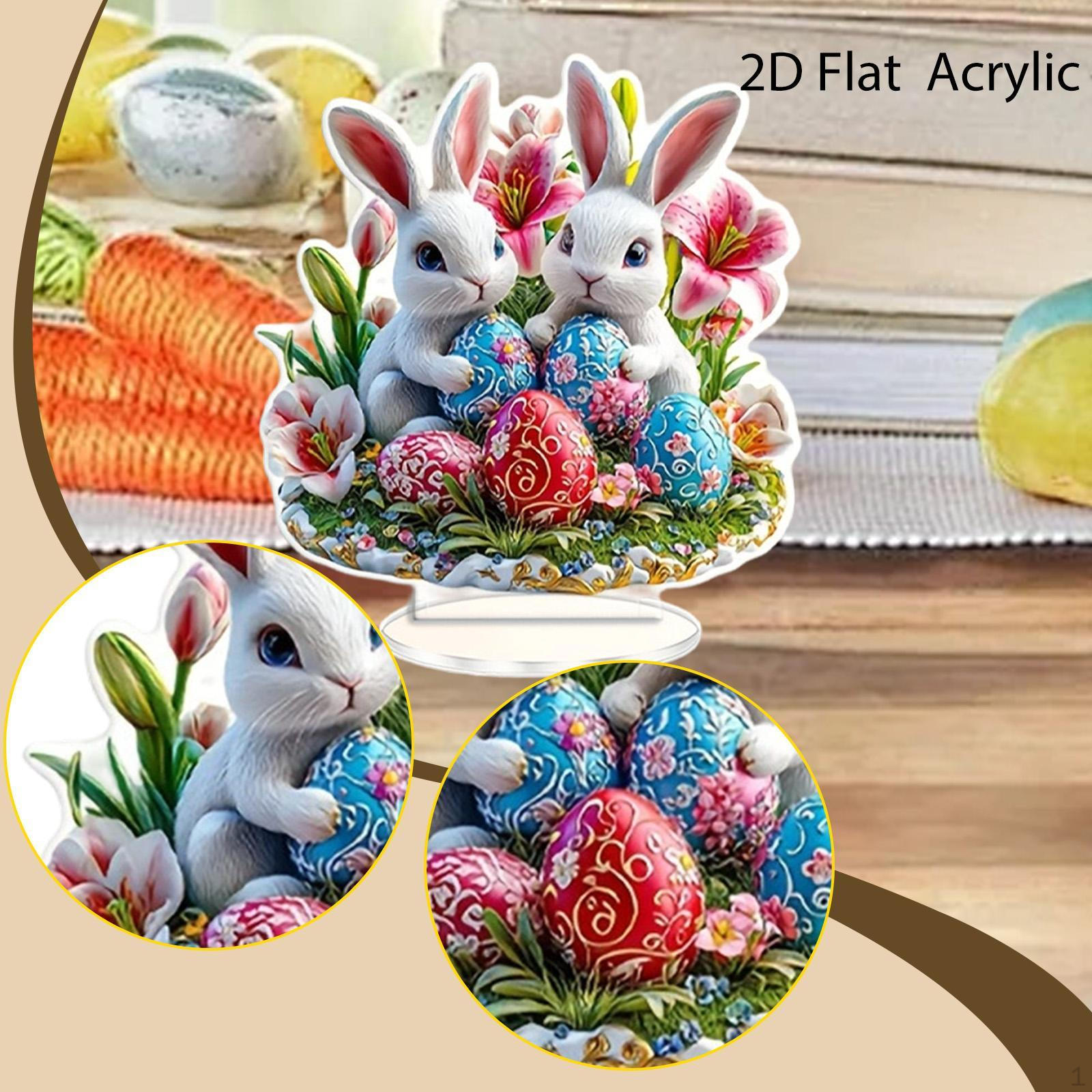2D Easter Bunny Decor Acrylic Spring Eggs with Holder Artwork Attractive Table
2D Easter Bunny Decor Acrylic Spring Eggs with Holder Artwork Attractive Table