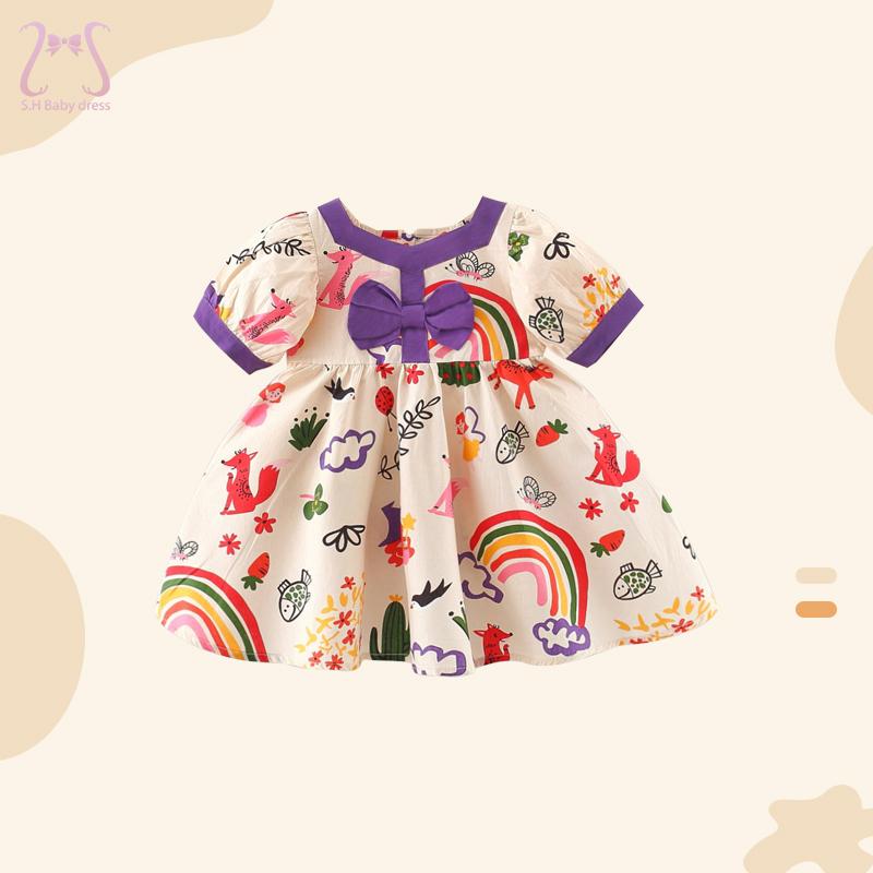 Красочная детская одежда, летние платья с героями мультфильмов для маленьких девочек, повседневный хлопковый детский костюм с пышными рукавами для малышей от 0 до 3 лет
Красочная детская одежда, летние платья с героями мультфильмов для маленьких девочек, повседневный хлопковый детский костюм с пышными рукавами для малышей от 0 до 3 лет