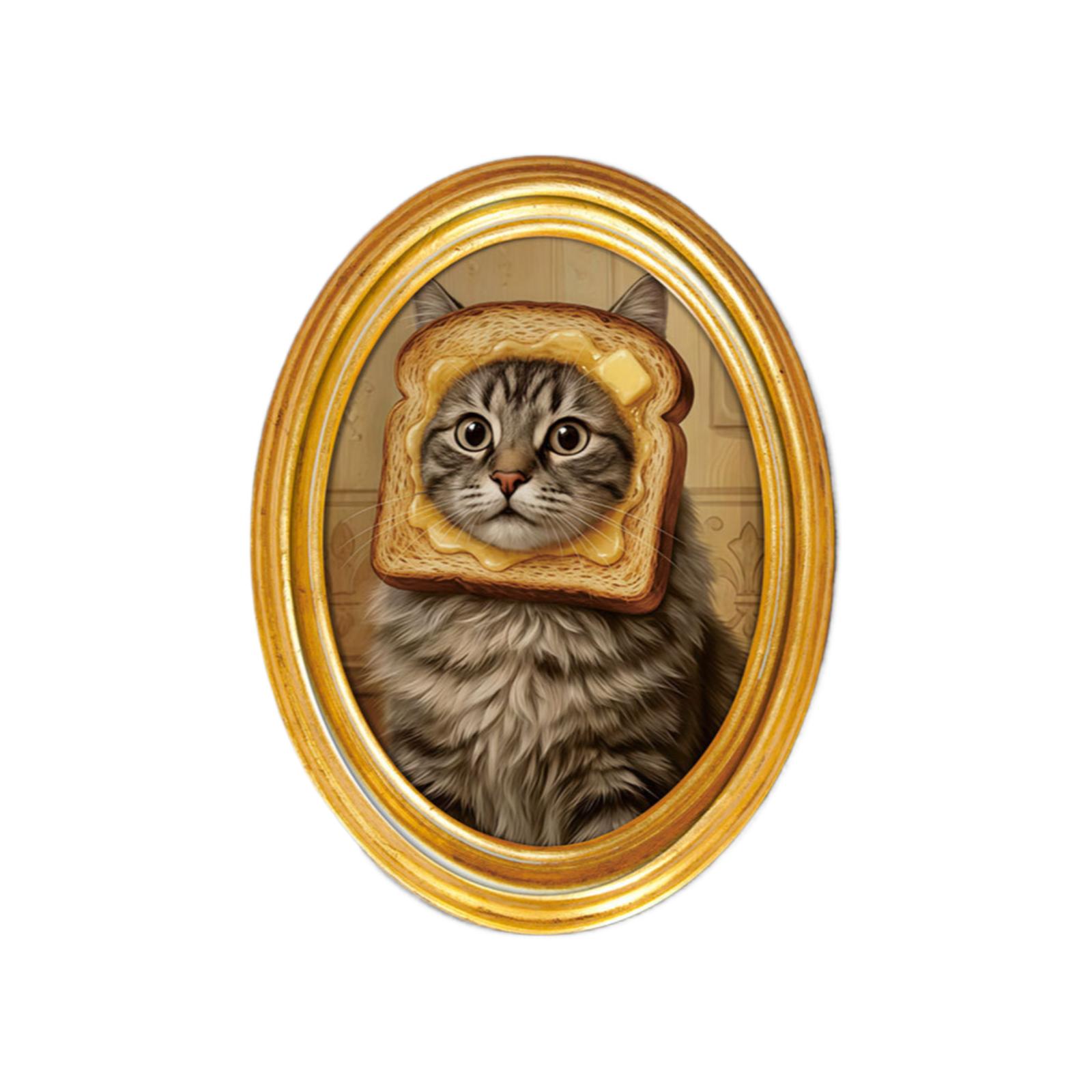 Decorative Cat Fridge Magnet with Realistic Cat Portrait Design Oval Frame Style Durable Refrigerator Magnet for Home Office Use
Decorative Cat Fridge Magnet with Realistic Cat Portrait Design Oval Frame Style Durable Refrigerator Magnet for Home Office Use