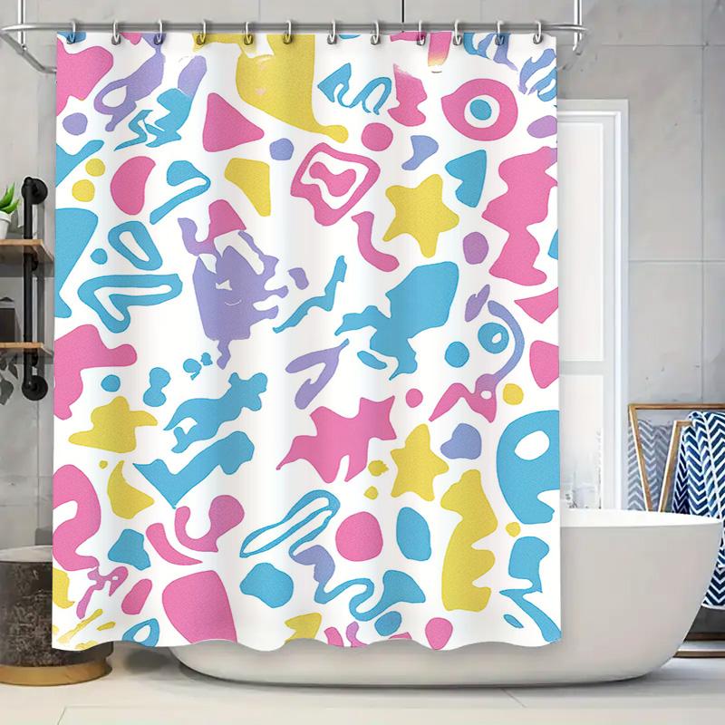 Colorful Cartoon Shower Curtain Set: Modern Bathtub Cover With Vivid Printed Pattern For Bathroom Decor 72X84 Inches W60H190(CM)-1 Pcs
Colorful Cartoon Shower Curtain Set: Modern Bathtub Cover With Vivid Printed Pattern For Bathroom Decor 72X84 Inches W60H190(CM)-1 Pcs