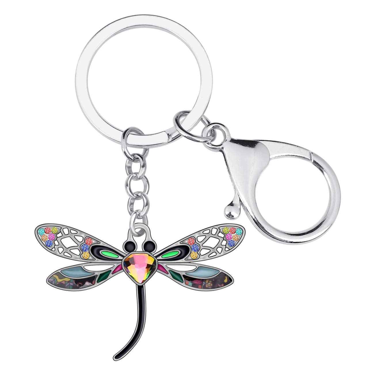 WEVENI Alloy Crystal Dragonfly Keychain Insect Charm Enamel Jewelry for Women Girls Car Purse Bag 29mm x 45mm Accessories, Black, чорний
WEVENI Alloy Crystal Dragonfly Keychain Insect Charm Enamel Jewelry for Women Girls Car Purse Bag 29mm x 45mm Accessories, Black, чорний