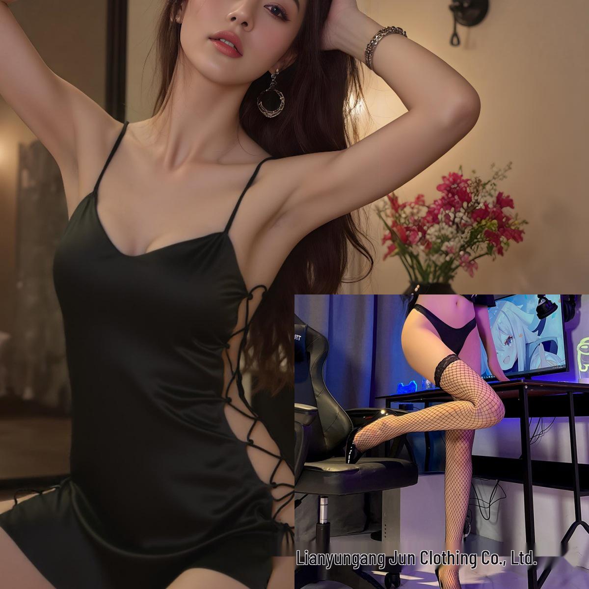 Соблазнительный прозрачный комплект нижнего белья: Соблазнительная пижама и игривый халат One Size (176-275 lbs)
Соблазнительный прозрачный комплект нижнего белья: Соблазнительная пижама и игривый халат One Size (176-275 lbs)